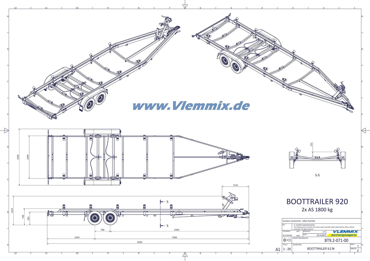 Vlemmix | SMT 3500/9 MB FLEXROLL EU-Trailer