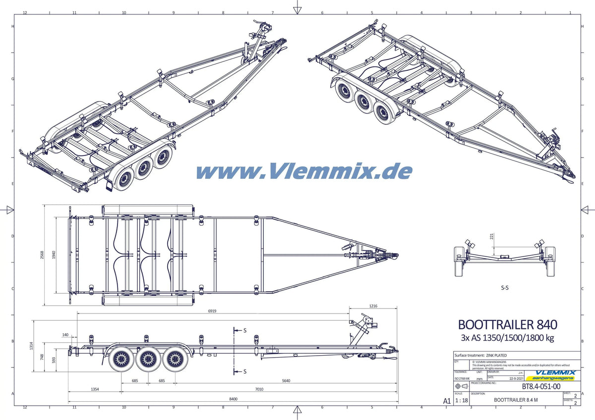Vlemmix | SMT 4500/8 SB HUBKIEL EU-Trailer