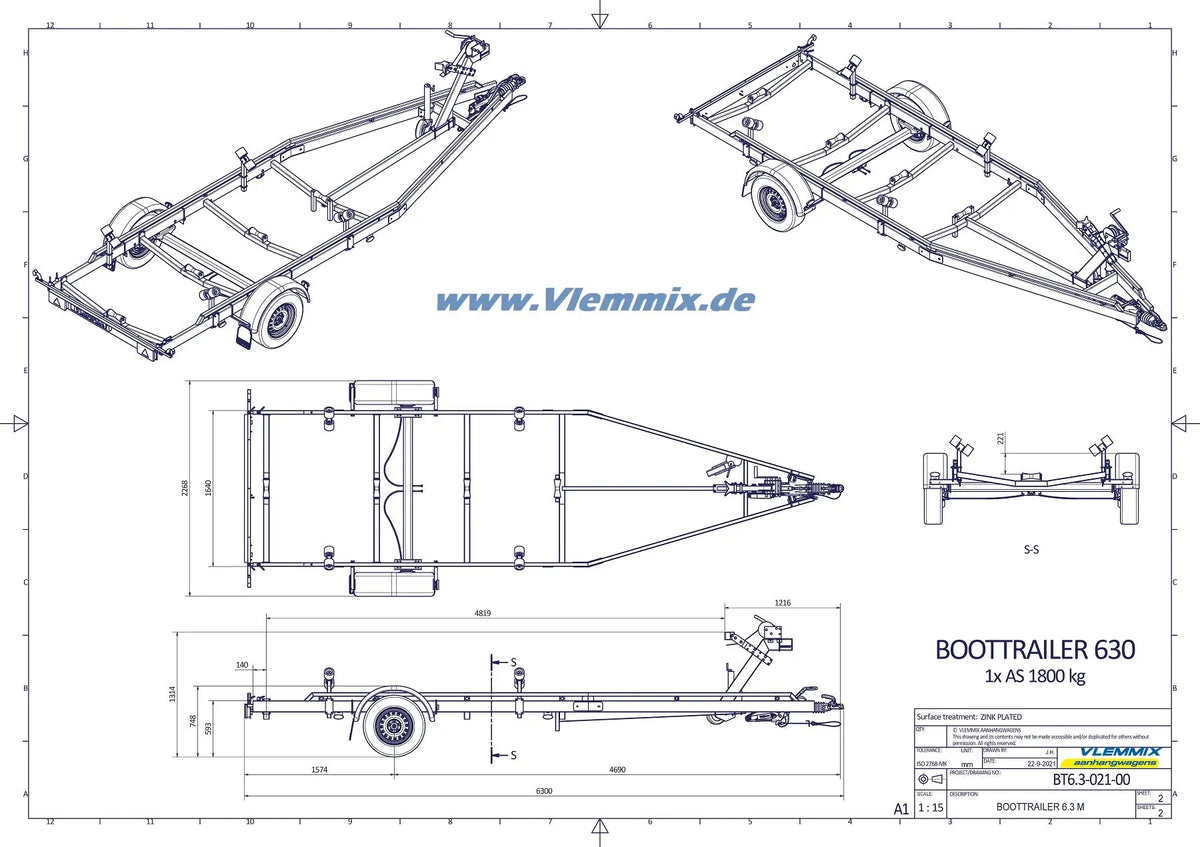 Vlemmix | SMT 1800/6 MB EU-Trailer
