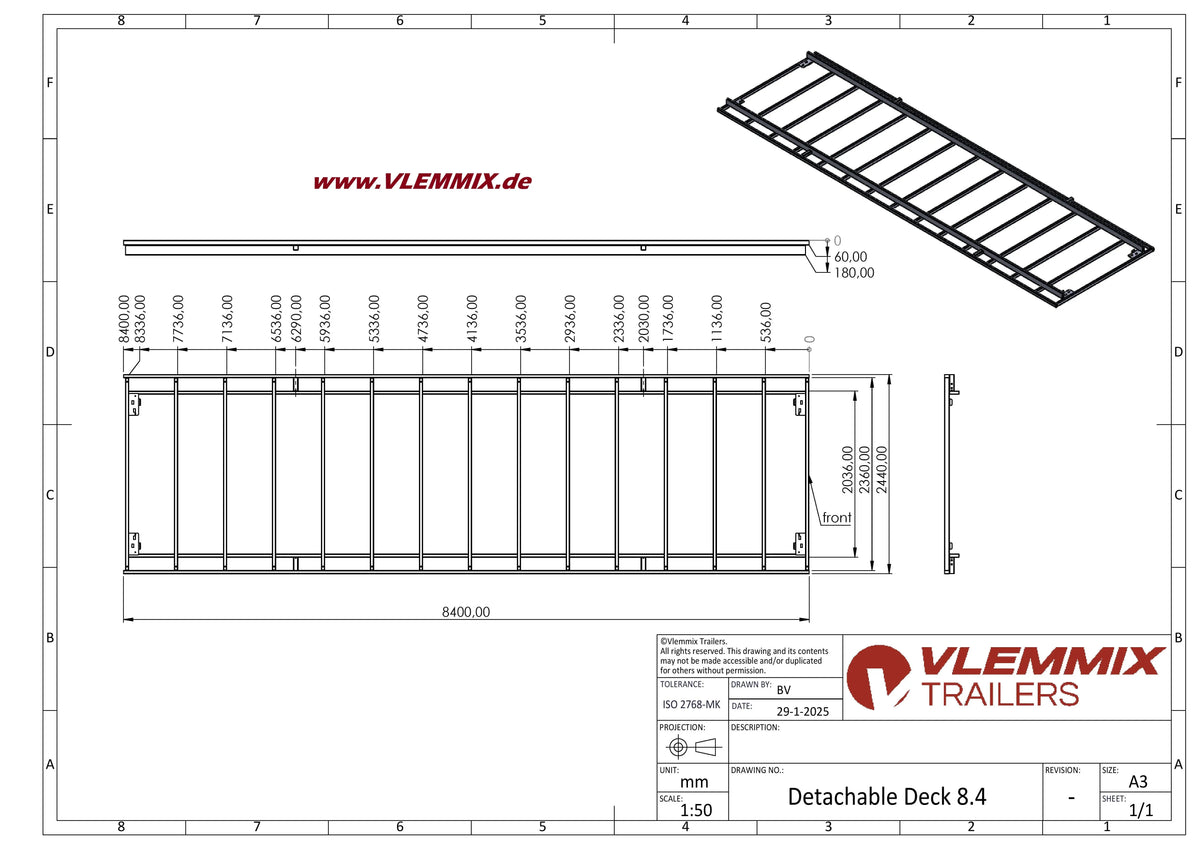 Vlemmix | TH 840 WECHSELPR. 3500 EU-Trailer