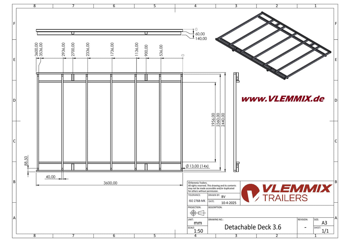 Vlemmix | TH 360 WECHSELPR. 1800 EU-Trailer
