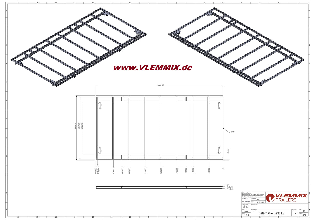 Vlemmix | EXTRA DECK f. WP 480x244 EU-Trailer