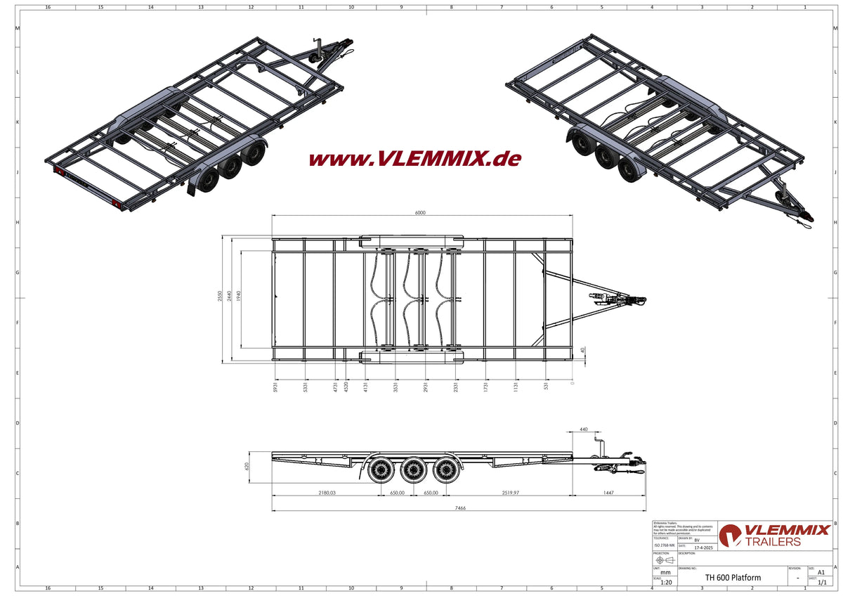 Vlemmix | TH 600 FLATBED 4050 EU-Trailer