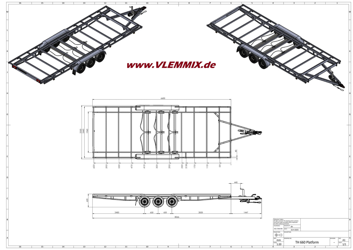 Vlemmix | TH 660 FLATBED 4050 EU-Trailer