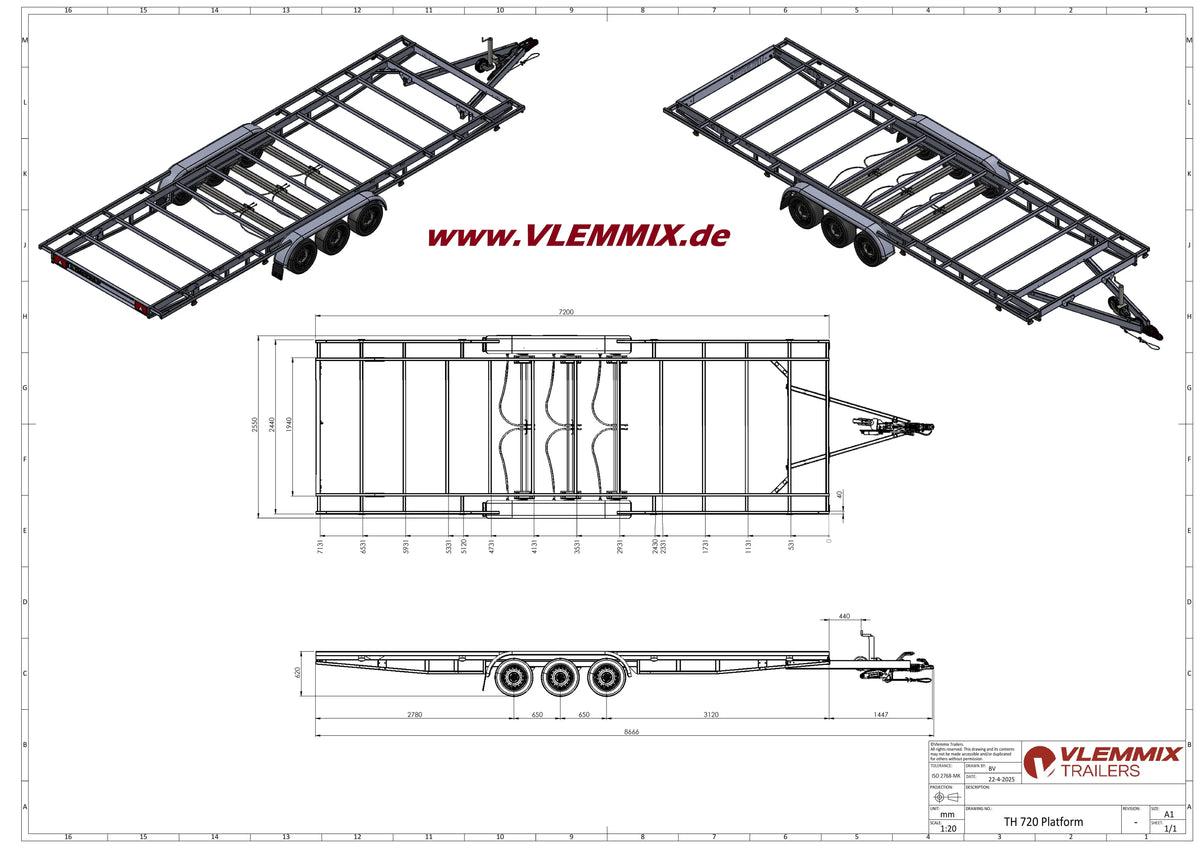 Vlemmix | TH 720 FLATBED 5400 EU-Trailer