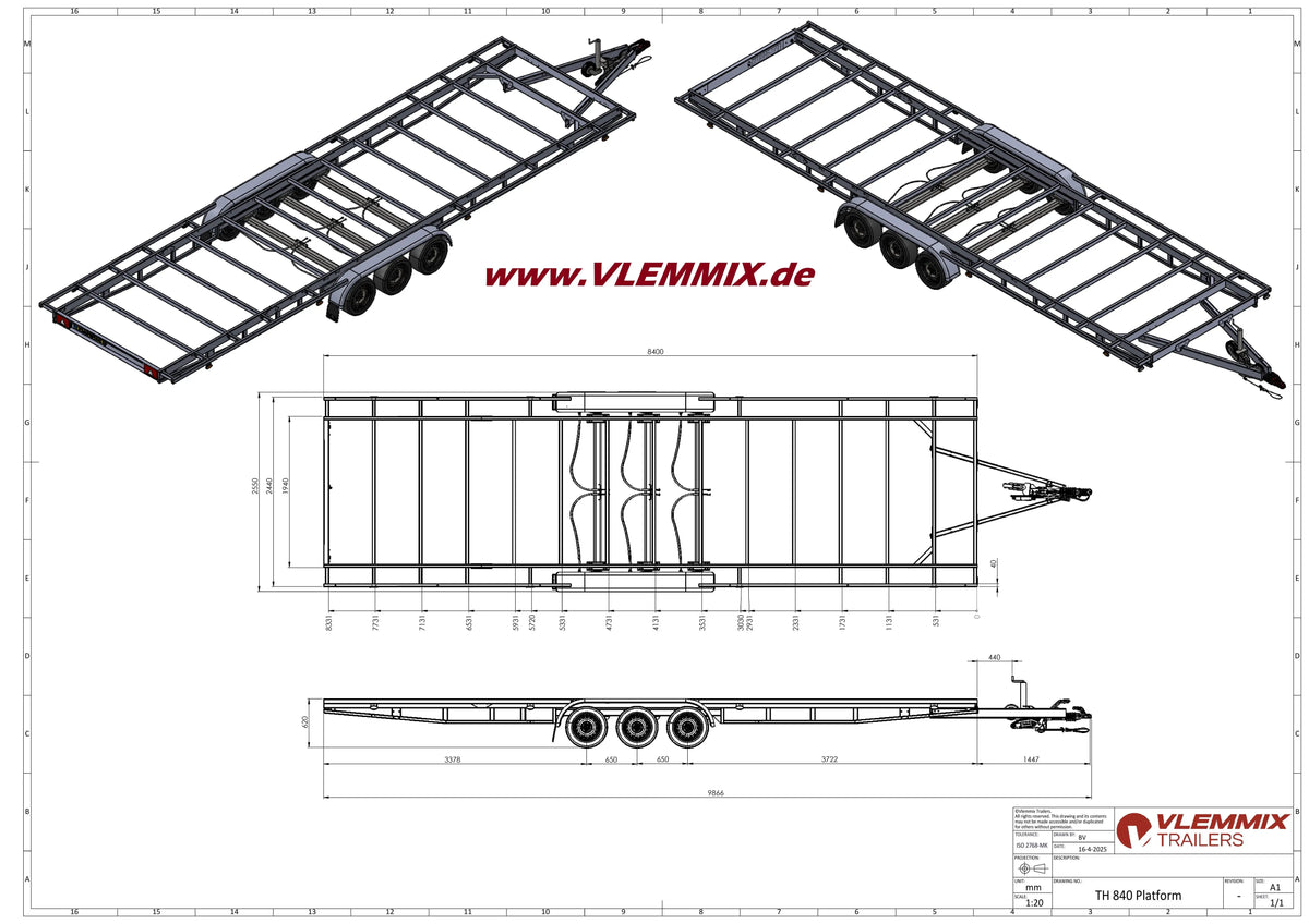 Vlemmix | TH 840 FLATBED 4050 EU-Trailer