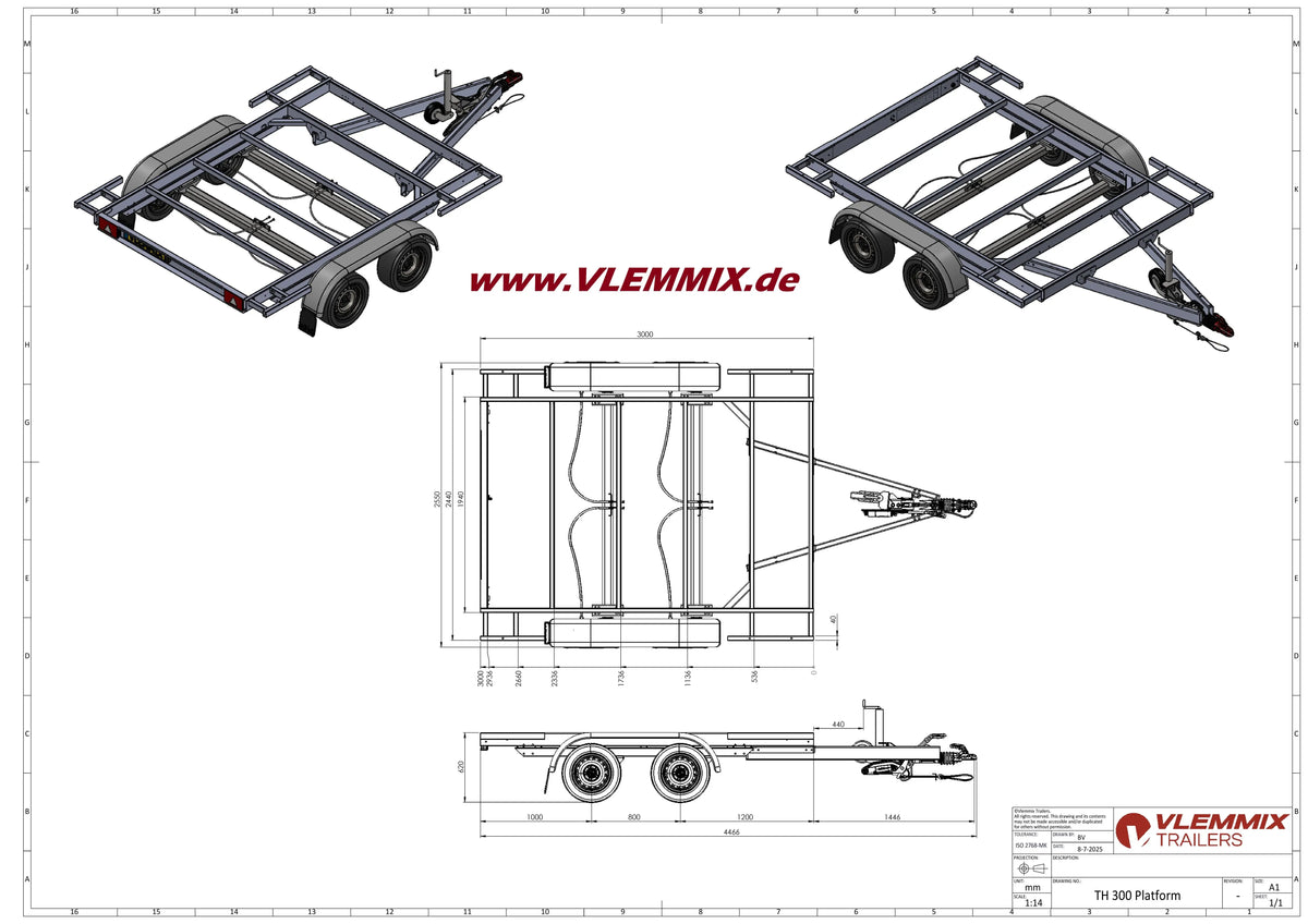 Vlemmix | TH 300 FLATBED 3500 EU-Trailer