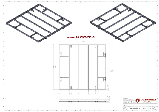 Vlemmix | TH 300 XXL WECHSELPR. 3500 EU-Trailer