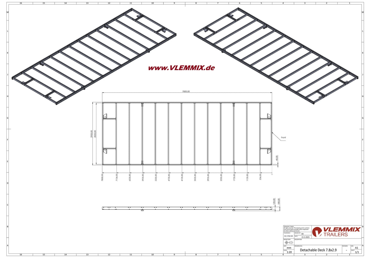 Vlemmix | TH 780 XXL WECHSELPR. 3500 EU-Trailer